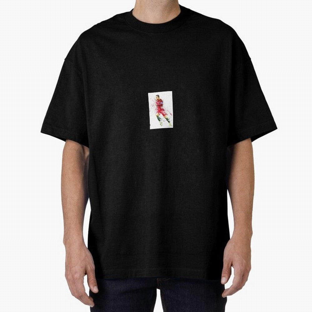 Ronaldo sticker Oversized T-Shirt Make Your Look Match FIFA World Cup 2026 Filled with Messi, Neymar and Mbappe, England, France and Netherlands Energy, Stadium Chants, National Pride, Trophy Dreams and Unforgettable Football Memories; Great for