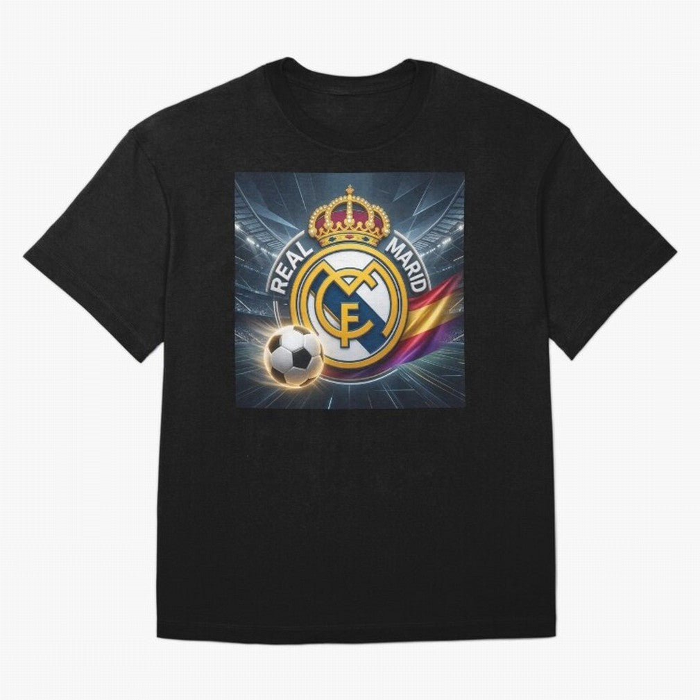 Real Madrid's ball Oversized T-Shirt Live the Energy of Global Football Passion for FIFA World Cup 2026, Connected to Messi and Cristiano Ronaldo, England and Germany, Match Day Excitement, Supporter Culture, Golden Goals and Global Football
