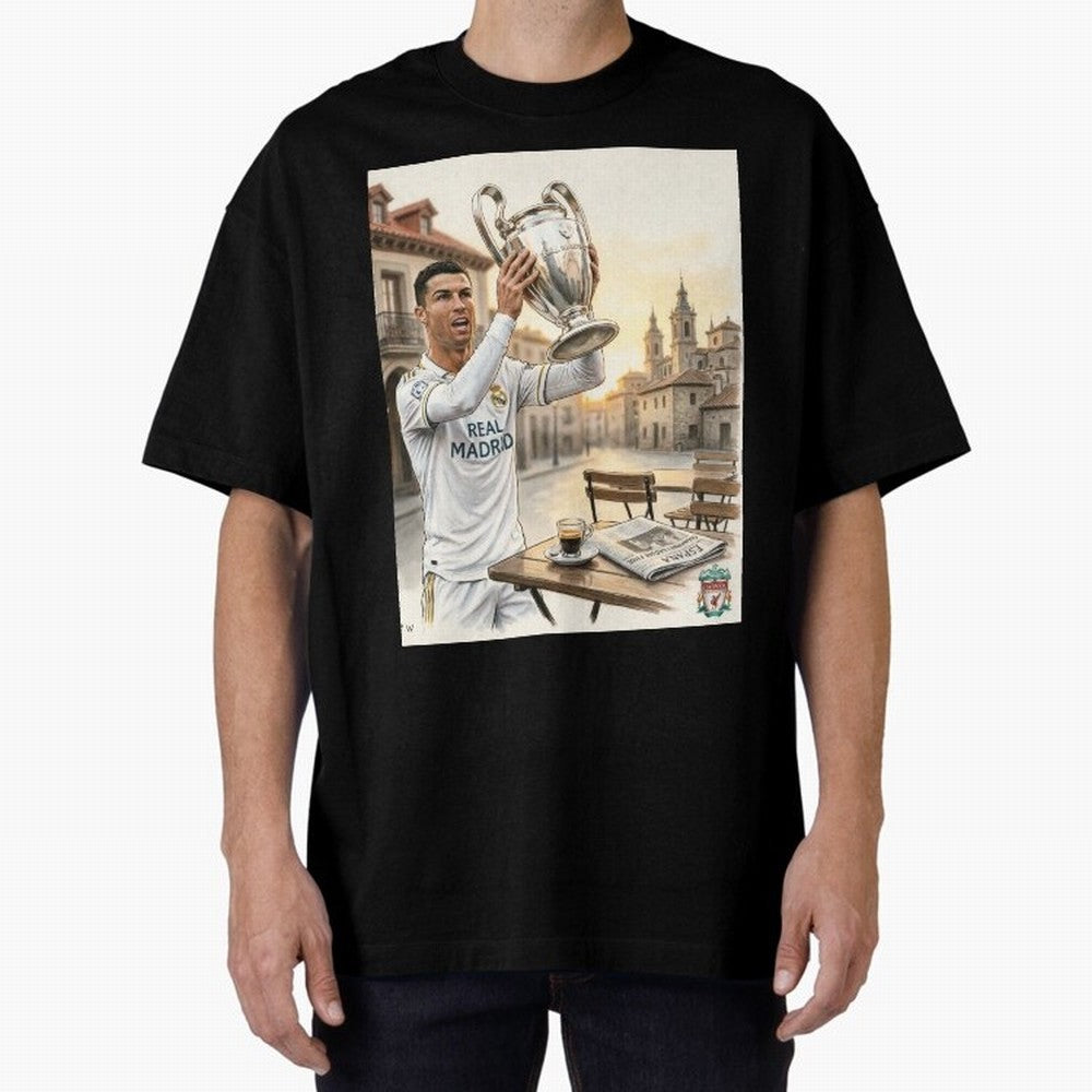 Madrid Oversized T-Shirt Relive the FIFA World Cup 2026 Journey through Haaland and Mbappe Highlights, England Pride, Retro Football Energy, Iconic Rivalries, Trophy Chase Drama and Stadium Atmosphere; Made for Collectors Who Enjoy Iconic Players,