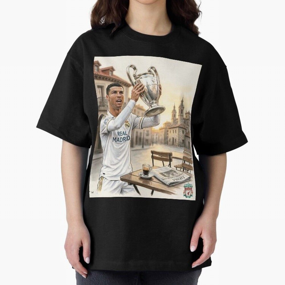 Madrid Oversized T-Shirt Relive the FIFA World Cup 2026 Journey through Haaland and Mbappe Highlights, England Pride, Retro Football Energy, Iconic Rivalries, Trophy Chase Drama and Stadium Atmosphere; Made for Collectors Who Enjoy Iconic Players,