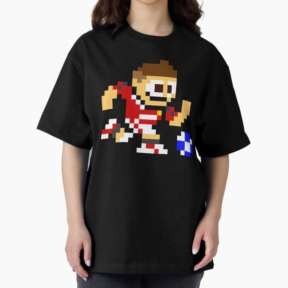 Ronaldo Manchester United (8-bit Football / Soccer Player) Oversized T-Shirt Cheer for FIFA World Cup 2026 Capturing CR7 and Messi, Brazil Energy, Classic Soccer Heritage, Championship Pressure, Fan Loyalty and International Pride; Made for Die