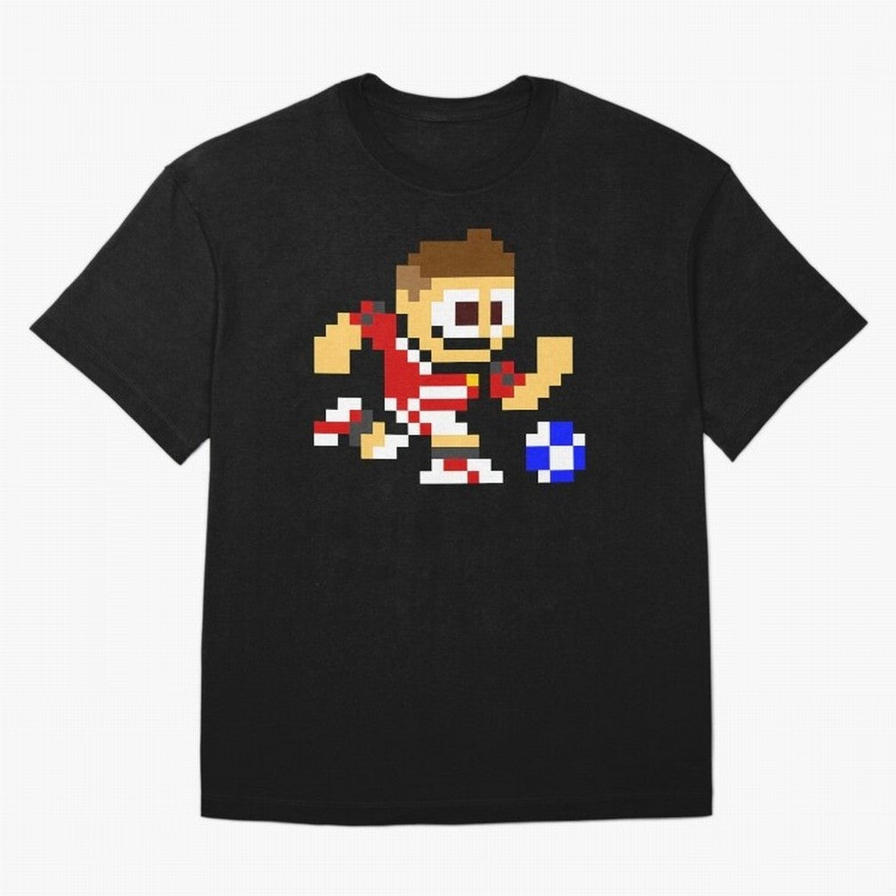 Ronaldo Manchester United (8-bit Football / Soccer Player) Oversized T-Shirt Cheer for FIFA World Cup 2026 Capturing CR7 and Messi, Brazil Energy, Classic Soccer Heritage, Championship Pressure, Fan Loyalty and International Pride; Made for Die