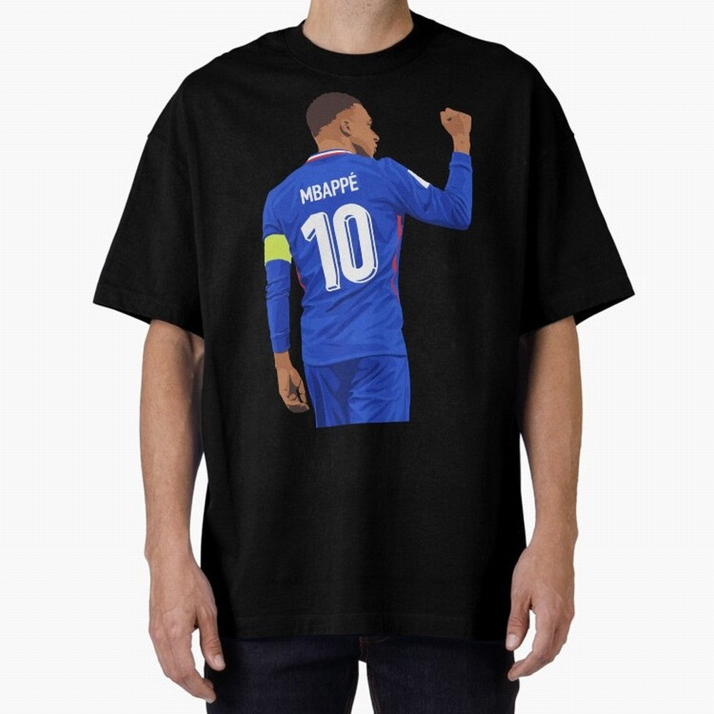 Kylian Mbappe France Oversized T-Shirt Follow Every Goal of FIFA World Cup 2026 Group Stage Spirit, Driven by England, France and Netherlands, Haaland, Sports Nostalgia, International Competition, Famous Players and Unforgettable Victories; Made