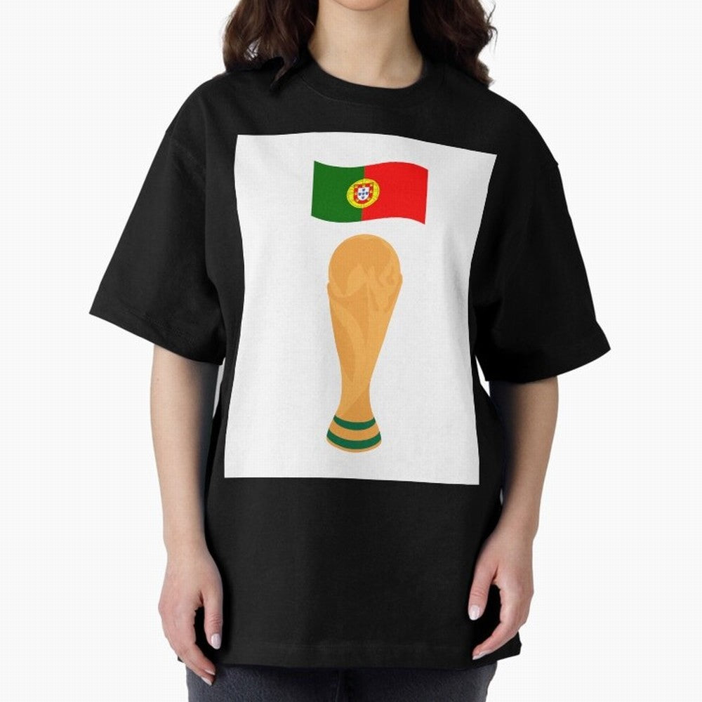 Portugal Football Fan T-Shirt Oversized T-Shirt Join the Countdown to the FIFA World Cup 2026 Journey through CR7 Highlights, Argentina and Brazil Pride, Vintage Soccer Flavor, Modern Football Stars, National Flags and Final Night Emotion; Perfect