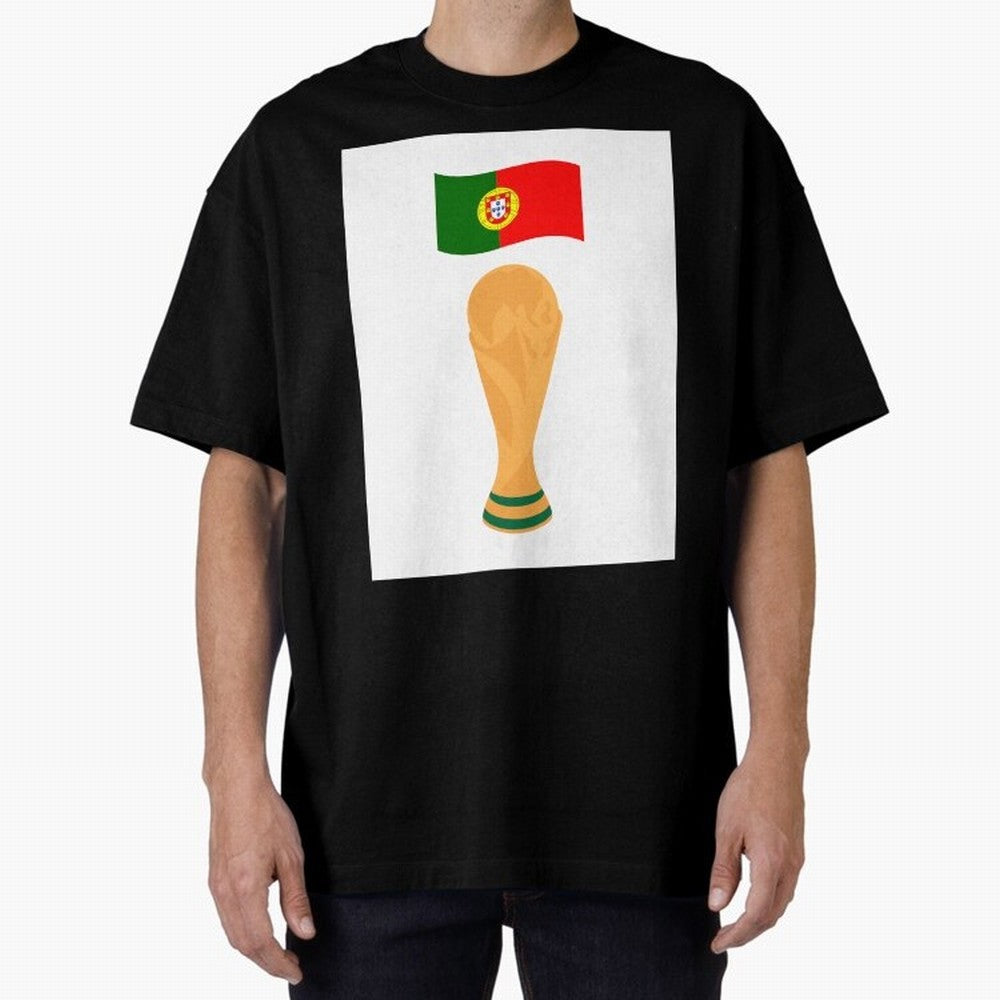 Portugal Football Fan T-Shirt Oversized T-Shirt Join the Countdown to the FIFA World Cup 2026 Journey through CR7 Highlights, Argentina and Brazil Pride, Vintage Soccer Flavor, Modern Football Stars, National Flags and Final Night Emotion; Perfect