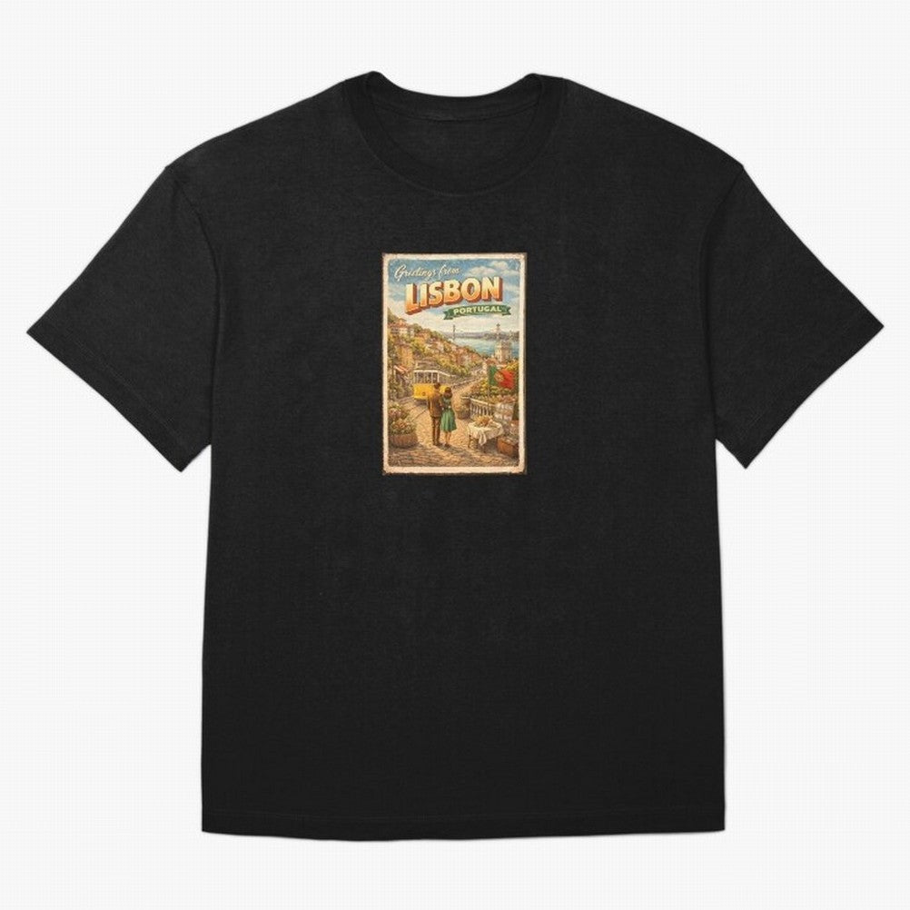 lisbon Oversized T-Shirt Celebrate Rivalries and Pride in FIFA World Cup 2026 Group Stage for Fans of Messi and Spain, Bringing Global Supporter Spirit, Legendary Goals, National Colors and Tournament Celebration; Great for Supporters Who Love
