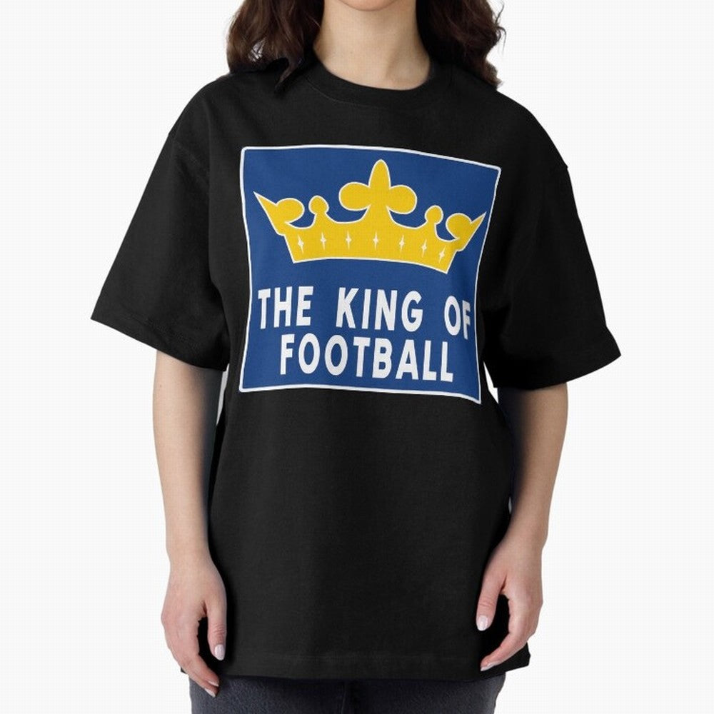 The King of Football Oversized T-Shirt Celebrate Fan Culture around Match Day Hype around FIFA World Cup 2026 USA Canada Mexico, Haaland and Mbappe, England, Game Day Rituals, Football Legends, Country Pride and the Road to the Final; Made for Die