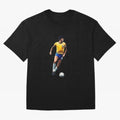 Legends Of The Beautiful Game Cartoon Collection Legends Socrates Cartoon Artwork9 Oversized T-Shirt Turn Up for FIFA World Cup 2026 USA Canada Mexico for Fans of Neymar, Haaland and Cristiano Ronaldo and Argentina and Brazil, Bringing Classic