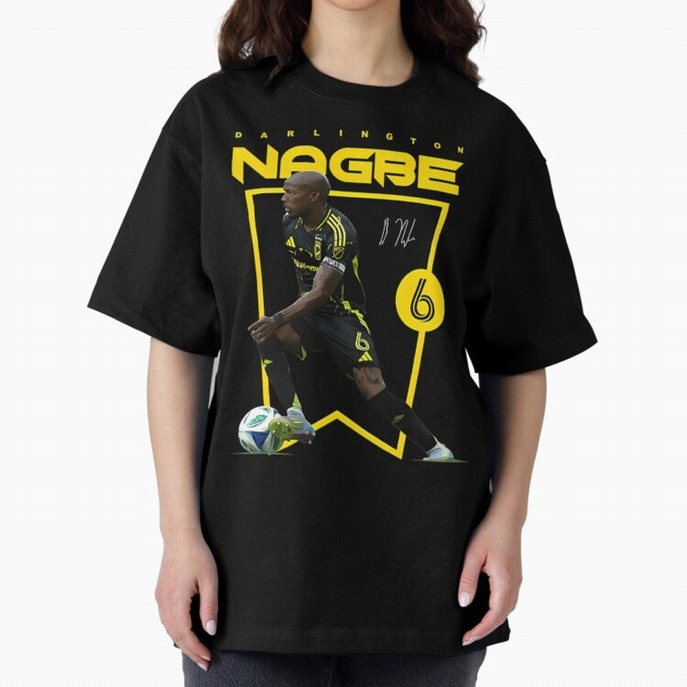 Darlington Nagbe Columbus Crew Oversized T-Shirt Represent FIFA World Cup 2026 USA Canada Mexico for Fans of Cristiano Ronaldo and Portugal, Spain and Germany, Bringing Match Day Excitement, Supporter Culture, Golden Goals and Global Football