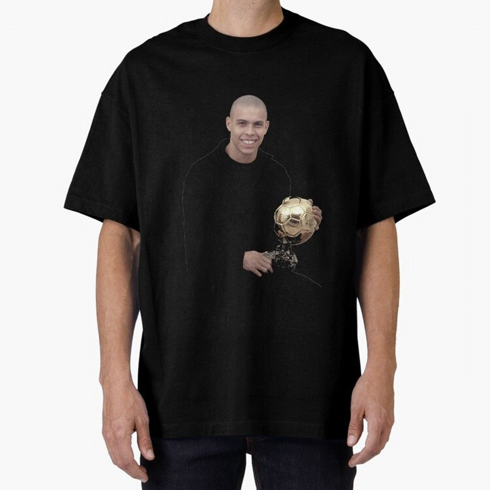 Ronaldo Iconic Ballon d¡¯Or Football Art Oversized T-Shirt Support Your Favorite Stars during the FIFA World Cup 2026 Journey through Neymar Highlights, Spain and Netherlands Pride, Game Day Rituals, Football Legends, Country Pride and the Road to