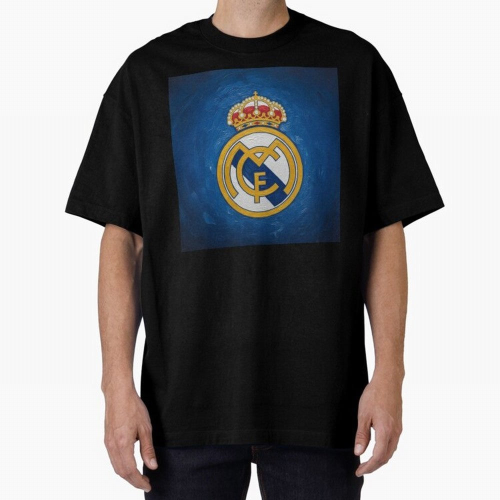 Real Madrid FC - Painting Oversized T-Shirt Mark Match Day Hype around FIFA World Cup 2026 Group Stage, Haaland, Argentina and Brazil, Vintage Soccer Flavor, Modern Football Stars, National Flags and Final Night Emotion; Made for Die Hard