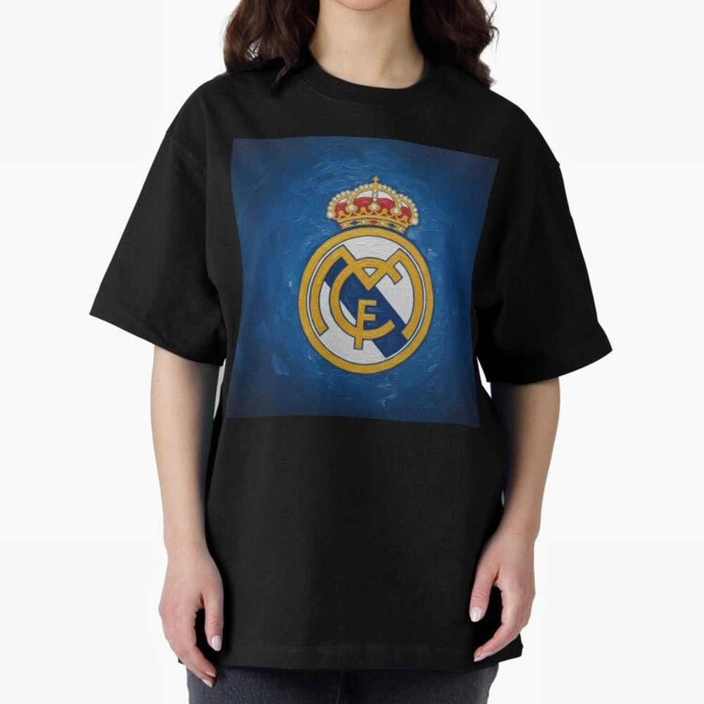 Real Madrid FC - Painting Oversized T-Shirt Mark Match Day Hype around FIFA World Cup 2026 Group Stage, Haaland, Argentina and Brazil, Vintage Soccer Flavor, Modern Football Stars, National Flags and Final Night Emotion; Made for Die Hard