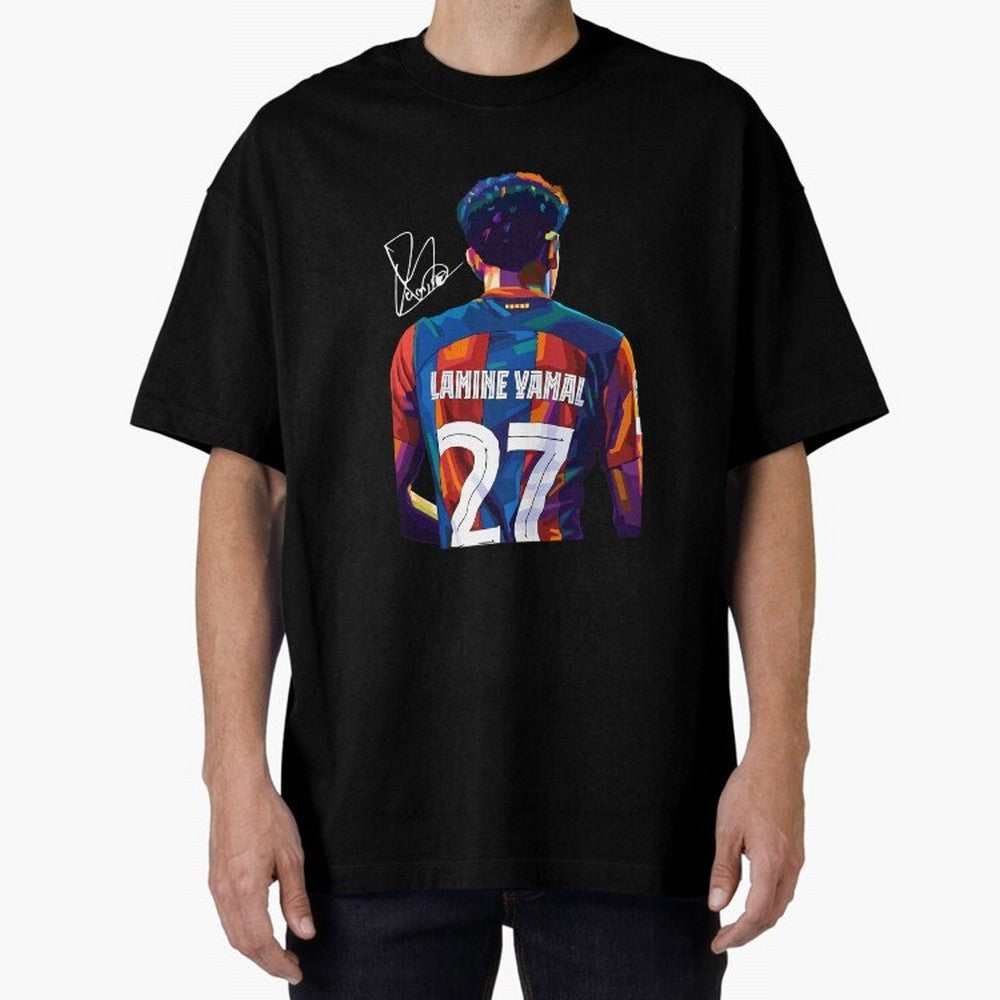 Lamine Yamal Football Player Oversized T-Shirt Show Up for the Glory of Global Football Passion for FIFA World Cup 2026 Group Stage, Built around Neymar, Germany, Game Day Rituals, Football Legends, Country Pride and the Road to the Final; Great