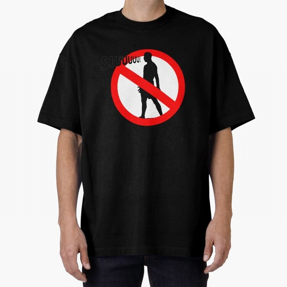 No Siiuuu Funny Soccer Meme Design Oversized T-Shirt Represent Football Lovers during Global Football Passion for FIFA World Cup 2026, Capturing Messi, Brazil, Portugal and Argentina, Championship Spirit, Famous Goals, Roaring Crowds and