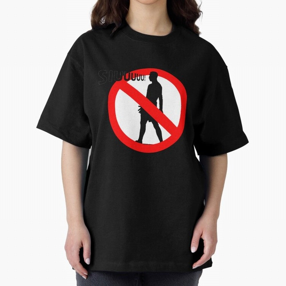 No Siiuuu Funny Soccer Meme Design Oversized T-Shirt Represent Football Lovers during Global Football Passion for FIFA World Cup 2026, Capturing Messi, Brazil, Portugal and Argentina, Championship Spirit, Famous Goals, Roaring Crowds and