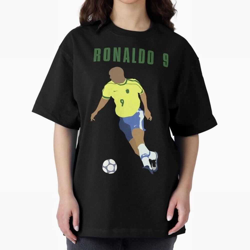 BRAZIL 9 Oversized T-Shirt Relive the Noise and Pride of Global Football Passion for FIFA World Cup 2026, Driven by Mbappe and Neymar, Spain and Netherlands, Champion Mindset, Group Stage Buzz, Knockout Tension and Passionate Fan Culture; Perfect