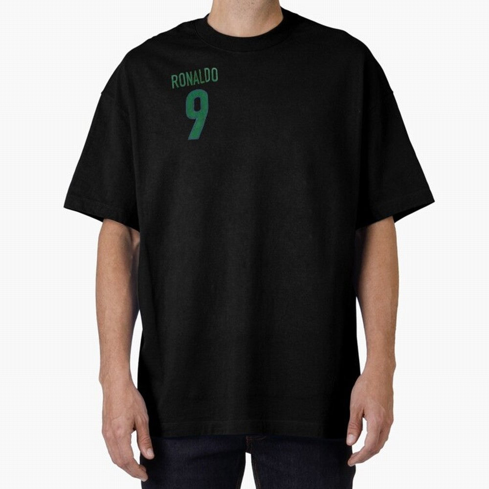 Ronaldo 9 Brazil Back of the shirt Oversized T-Shirt Bring a Champion Mindset to Global Football Passion for FIFA World Cup 2026, Celebrating Haaland and Mbappe, Brazil, Stadium Chants, National Pride, Trophy Dreams and Unforgettable Football
