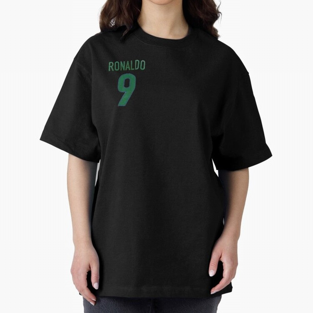 Ronaldo 9 Brazil Back of the shirt Oversized T-Shirt Bring a Champion Mindset to Global Football Passion for FIFA World Cup 2026, Celebrating Haaland and Mbappe, Brazil, Stadium Chants, National Pride, Trophy Dreams and Unforgettable Football