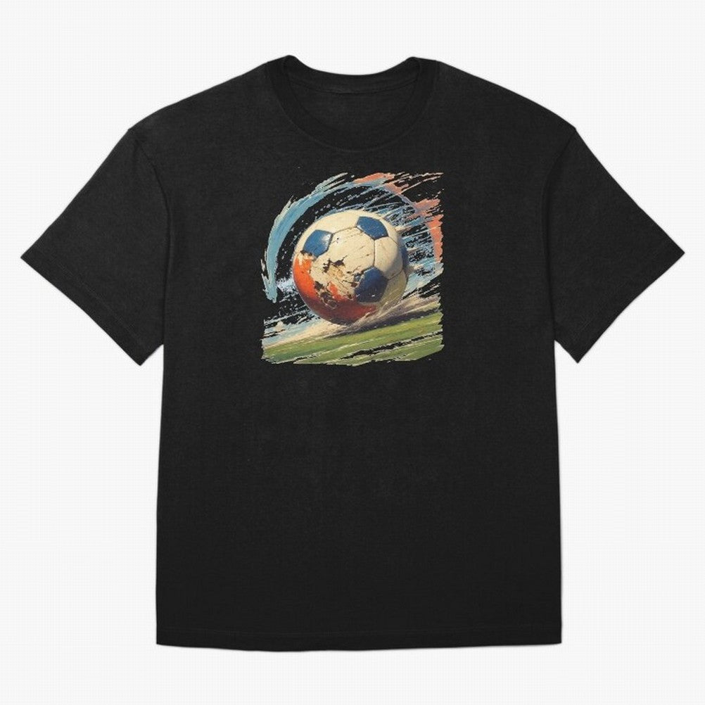 Soccer Ball in Fight Oversized T-Shirt Celebrate Football Heritage in the FIFA World Cup 2026 Journey through Mbappe and Neymar Highlights, Argentina Pride, Goal Celebration Energy, Supporter Heritage, Football Icons and Worldwide Tournament Joy;