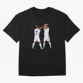 Ronaldo Madrid Celebration Duo Oversized T-Shirt Make Every Kick Count in Match Day Hype around FIFA World Cup 2026, Messi, Neymar and Mbappe, France, Worldwide Fan Energy, Dramatic Goals, Stadium Lights and Championship Celebrations; Perfect for