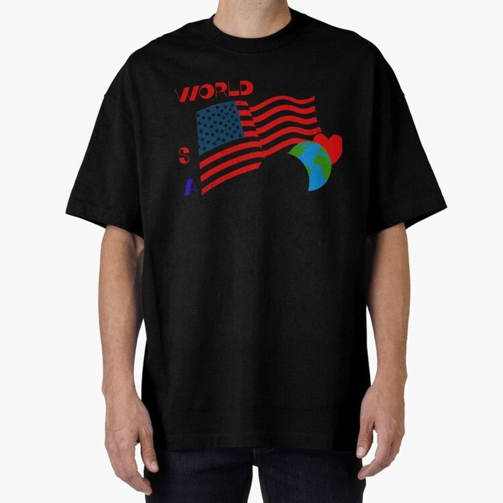 World cup 26 Oversized T-Shirt Show Match Day Excitement for Match Day Hype around FIFA World Cup 2026 USA Canada Mexico, Haaland and Mbappe, Argentina, France and Brazil, Global Supporter Spirit, Legendary Goals, National Colors and Tournament
