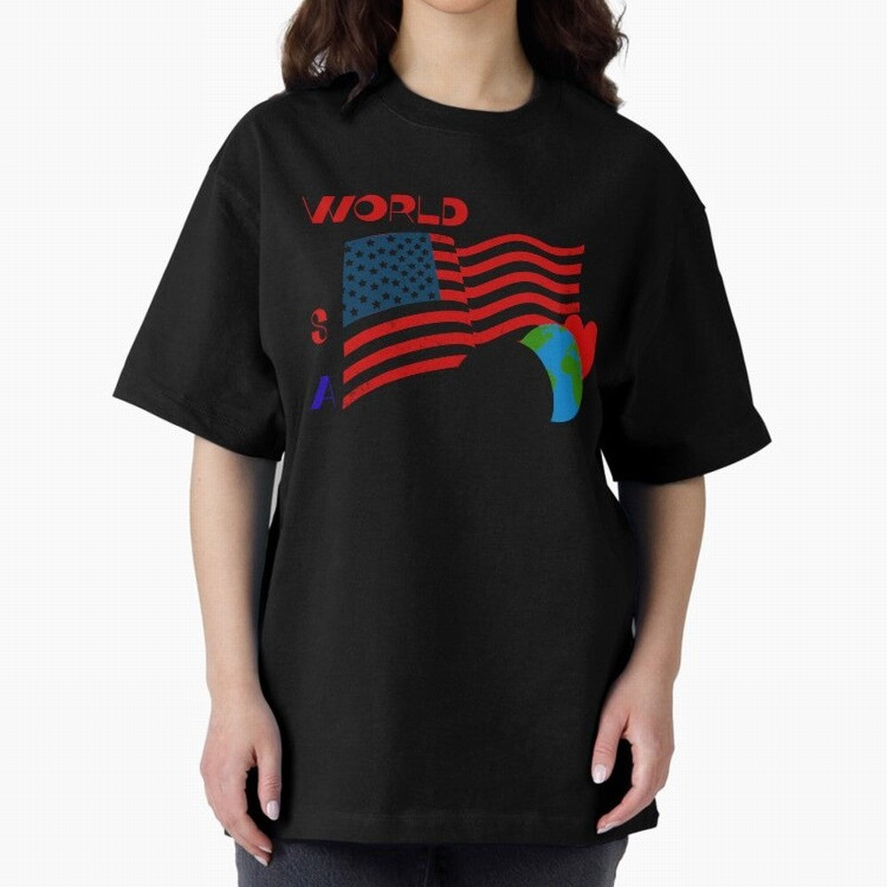 World cup 26 Oversized T-Shirt Show Match Day Excitement for Match Day Hype around FIFA World Cup 2026 USA Canada Mexico, Haaland and Mbappe, Argentina, France and Brazil, Global Supporter Spirit, Legendary Goals, National Colors and Tournament