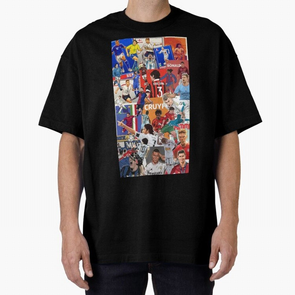 The Greats Oversized T-Shirt Elevate FIFA World Cup 2026 Group Stage Celebrating Cristiano Ronaldo, Argentina and Brazil Energy, Supporter Pride, Iconic Celebrations, Legendary Names and Global Match Day Energy; Great for Watch Parties, Sports