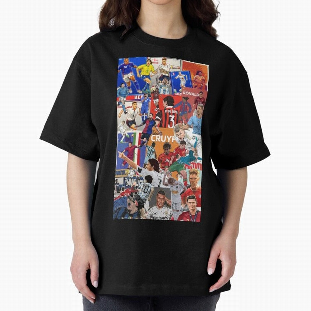 The Greats Oversized T-Shirt Elevate FIFA World Cup 2026 Group Stage Celebrating Cristiano Ronaldo, Argentina and Brazil Energy, Supporter Pride, Iconic Celebrations, Legendary Names and Global Match Day Energy; Great for Watch Parties, Sports