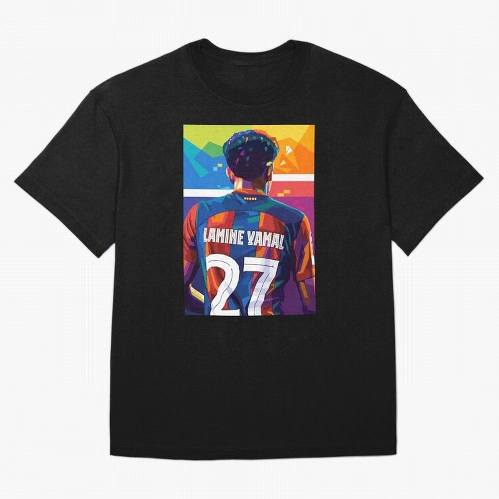 Lamine Yamal Wpap Pop Art Oversized T-Shirt Experience FIFA World Cup 2026 Featuring Haaland and Mbappe, Argentina, France and Brazil Energy, Goal Celebration Energy, Supporter Heritage, Football Icons and Worldwide Tournament Joy; Ideal for Fans
