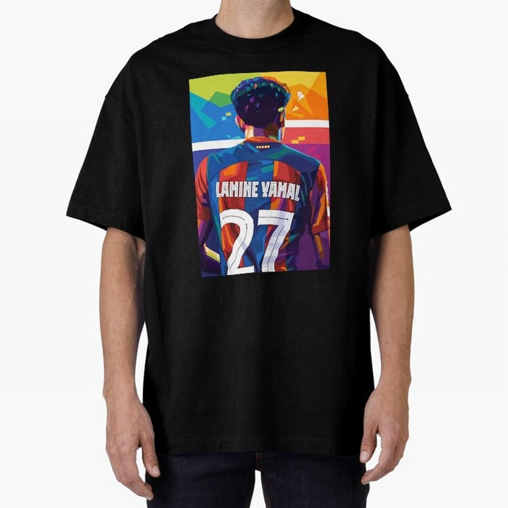Lamine Yamal Wpap Pop Art Oversized T-Shirt Experience FIFA World Cup 2026 Featuring Haaland and Mbappe, Argentina, France and Brazil Energy, Goal Celebration Energy, Supporter Heritage, Football Icons and Worldwide Tournament Joy; Ideal for Fans