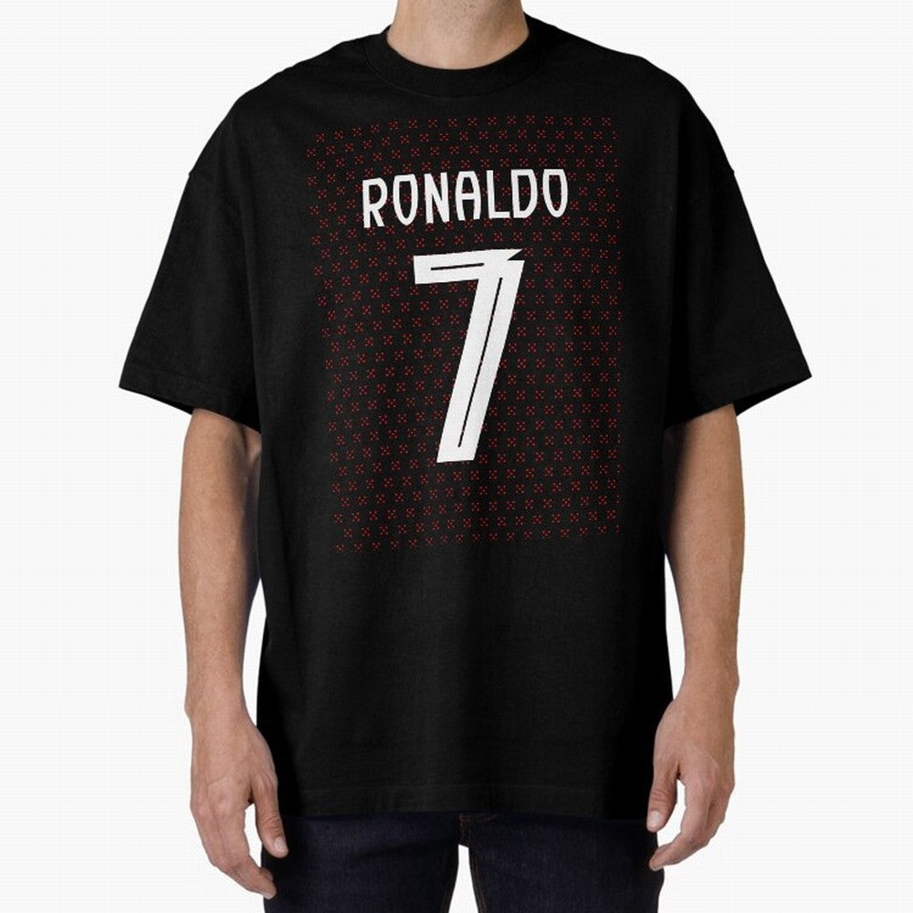 Christiano Ronaldo Portugal Kit 2025 Oversized T-Shirt Capture the FIFA World Cup 2026 Journey through Messi and Cristiano Ronaldo Highlights, Argentina Pride, Champion Mindset, Group Stage Buzz, Knockout Tension and Passionate Fan Culture; Perfect