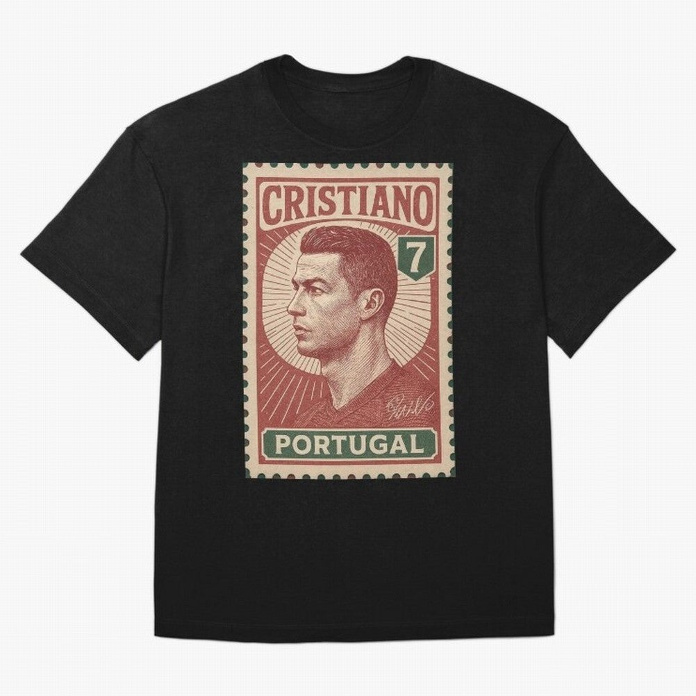 Vintage Portuguese Football Legend No.7 Poster, sticker ¨C Retro Soccer Icon Art for Fans of Manchester, Madrid & Juventus Oversized T-Shirt Feel the Roar of FIFA World Cup 2026 Built around Neymar, Haaland and Cristiano Ronaldo, Spain and