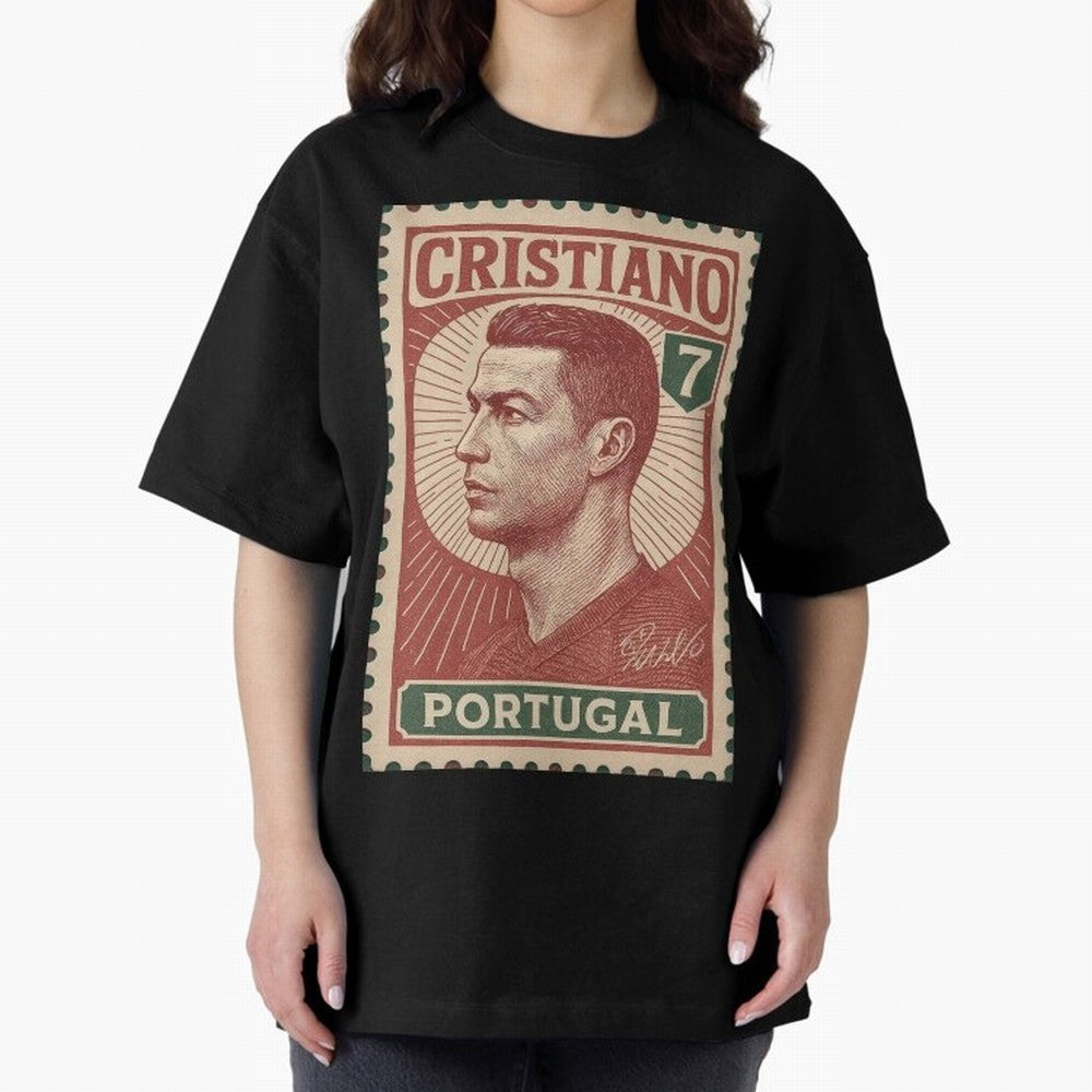 Vintage Portuguese Football Legend No.7 Poster, sticker ¨C Retro Soccer Icon Art for Fans of Manchester, Madrid & Juventus Oversized T-Shirt Feel the Roar of FIFA World Cup 2026 Built around Neymar, Haaland and Cristiano Ronaldo, Spain and