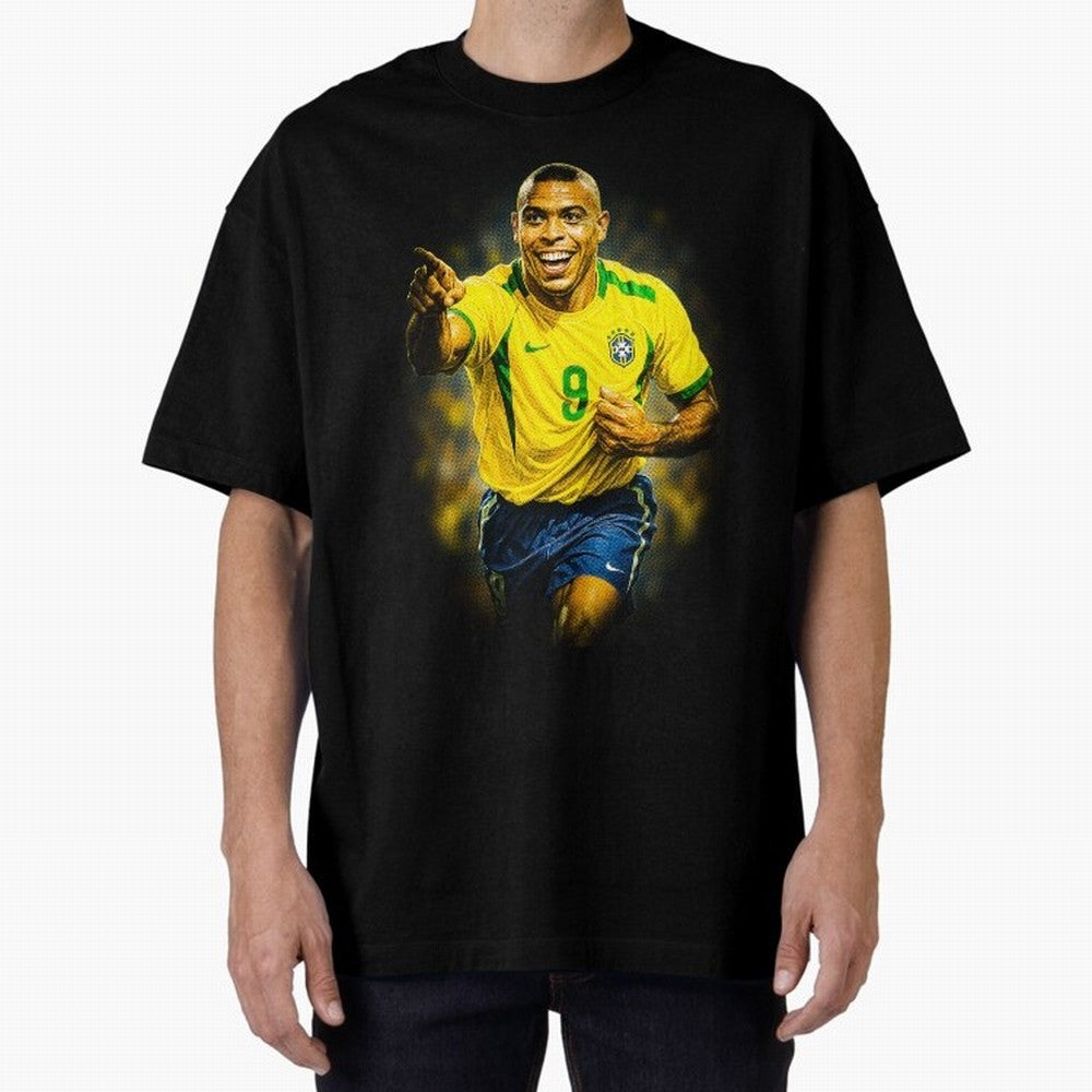 Ronaldo Naz¨¢rio Oversized T-Shirt Join the Global Buzz around Match Day Hype around FIFA World Cup 2026 Group Stage, Mbappe, Spain, Sports Nostalgia, International Competition, Famous Players and Unforgettable Victories; Created for Match Day