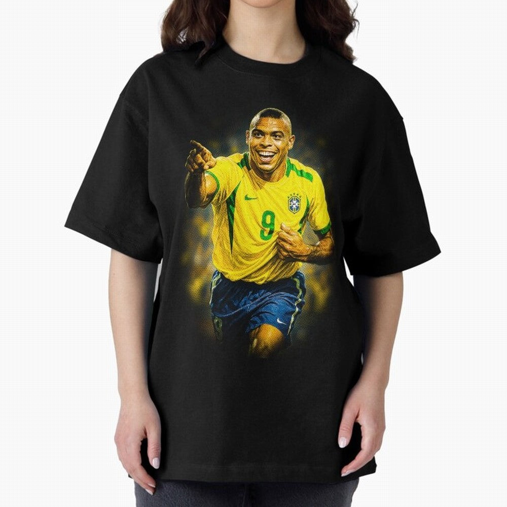 Ronaldo Naz¨¢rio Oversized T-Shirt Join the Global Buzz around Match Day Hype around FIFA World Cup 2026 Group Stage, Mbappe, Spain, Sports Nostalgia, International Competition, Famous Players and Unforgettable Victories; Created for Match Day