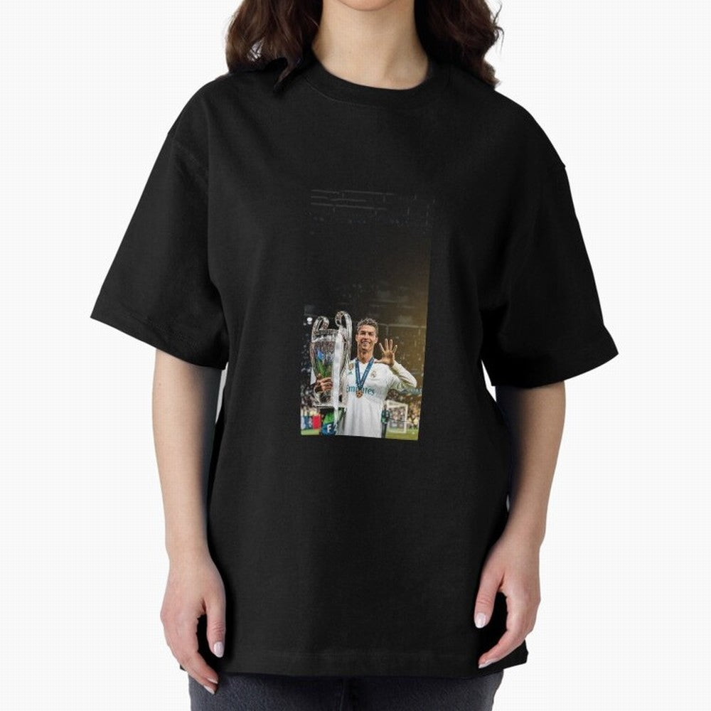 Ronaldo Oversized T-Shirt Live for the Drama of FIFA World Cup 2026 USA Canada Mexico Capturing Haaland and Mbappe, Portugal, Spain and Germany Energy, Football Festival Excitement, Trophy Ambitions, Country Rivalries and Star Player Buzz; Perfect