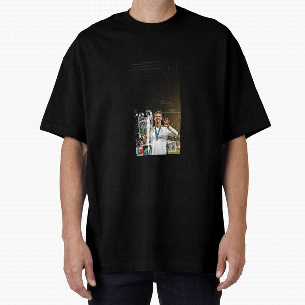 Ronaldo Oversized T-Shirt Live for the Drama of FIFA World Cup 2026 USA Canada Mexico Capturing Haaland and Mbappe, Portugal, Spain and Germany Energy, Football Festival Excitement, Trophy Ambitions, Country Rivalries and Star Player Buzz; Perfect