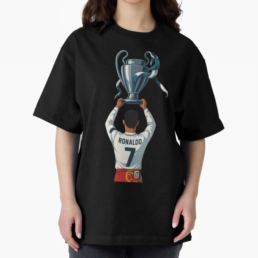 Ronaldo Oversized T-Shirt Enjoy FIFA World Cup 2026 Group Stage for Fans of Haaland and Mbappe and Germany, Bringing Worldwide Fan Energy, Dramatic Goals, Stadium Lights and Championship Celebrations; Perfect for People Who Love Argentina, Brazil,