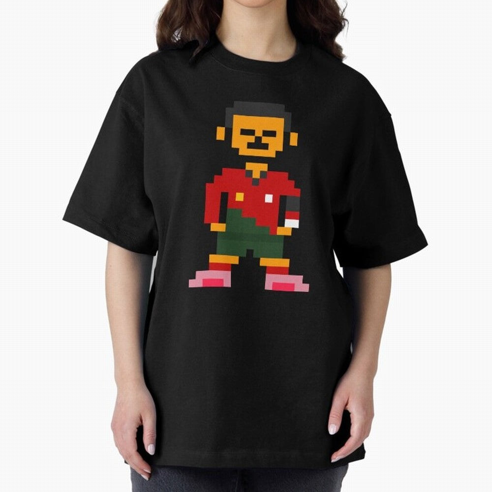 Pixel Pose Ronaldo Oversized T-Shirt Support the Legends of FIFA World Cup 2026 Group Stage Capturing Messi, CR7 and Mbappe, Argentina Energy, Champion Mindset, Group Stage Buzz, Knockout Tension and Passionate Fan Culture; Made for Collectors Who