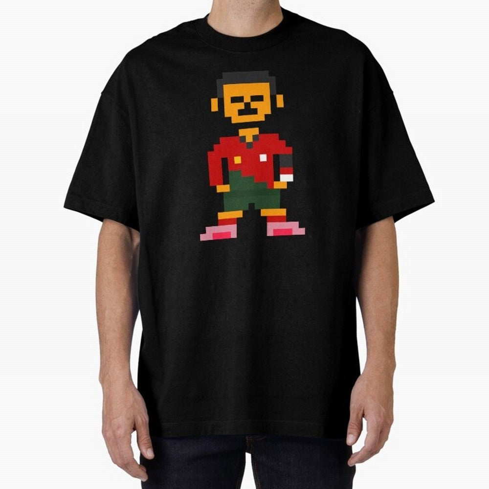 Pixel Pose Ronaldo Oversized T-Shirt Support the Legends of FIFA World Cup 2026 Group Stage Capturing Messi, CR7 and Mbappe, Argentina Energy, Champion Mindset, Group Stage Buzz, Knockout Tension and Passionate Fan Culture; Made for Collectors Who