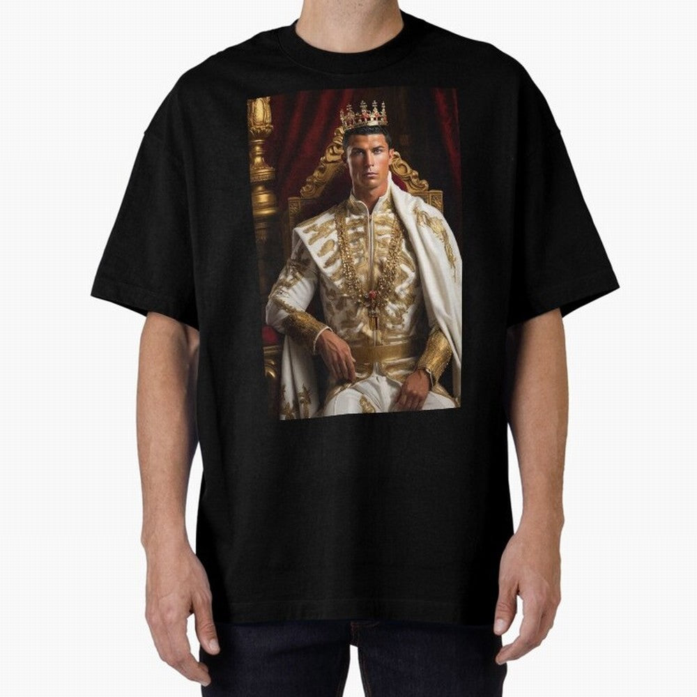 Ronaldo king Oversized T-Shirt Make Game Day About FIFA World Cup 2026 USA Canada Mexico Capturing Mbappe and Neymar, Brazil Energy, Football History, Final Match Energy, Crowd Noise and Once in a Lifetime Moments; Great for Supporters Who Love