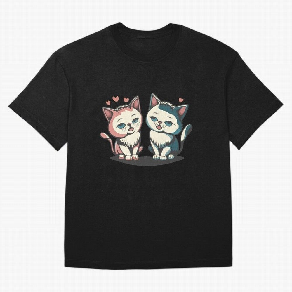 Two Funny Cats with Ronaldo Vibes ¨C Cute Football & Animal Art Oversized T-Shirt Celebrate the Road through the FIFA World Cup 2026 Group Stage Journey through Messi, Neymar and Mbappe Highlights, Netherlands Pride, Vintage Soccer Flavor, Modern