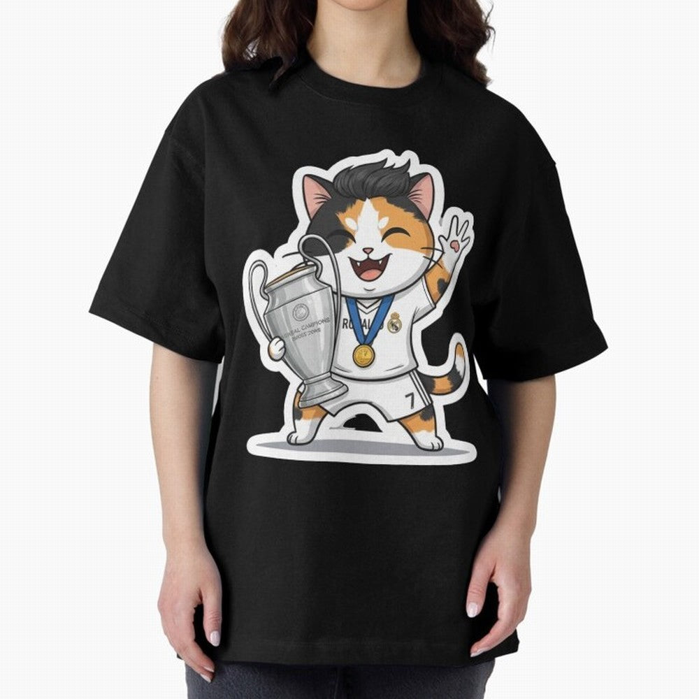 Kitten - Ucl Tittle | Ronaldo Oversized T-Shirt Represent Fans Who Live for Match Day Hype around FIFA World Cup 2026 Group Stage, Messi, CR7 and Mbappe, Portugal, Spain and Germany, Champion Mindset, Group Stage Buzz, Knockout Tension and