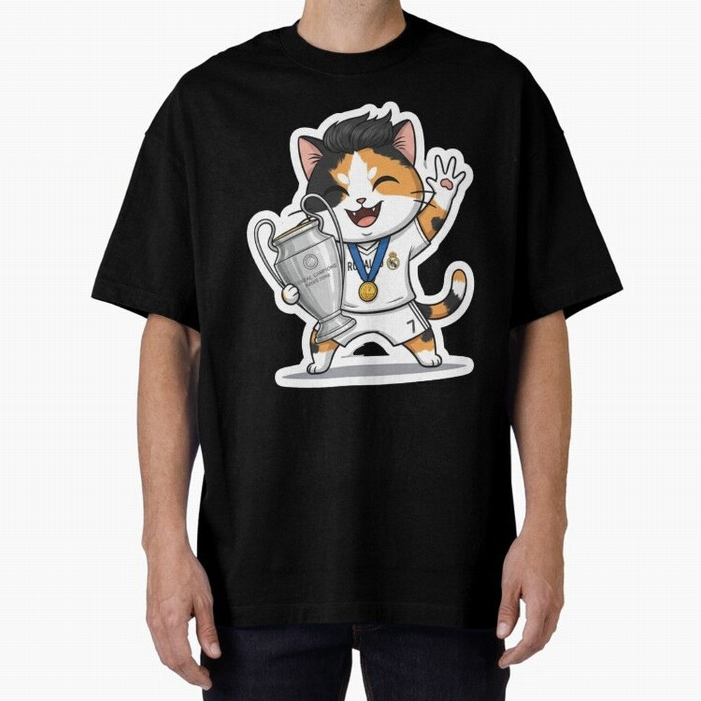 Kitten - Ucl Tittle | Ronaldo Oversized T-Shirt Represent Fans Who Live for Match Day Hype around FIFA World Cup 2026 Group Stage, Messi, CR7 and Mbappe, Portugal, Spain and Germany, Champion Mindset, Group Stage Buzz, Knockout Tension and