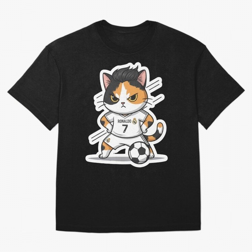 Kitten - Ronaldo | Real madrid Oversized T-Shirt Honor the Football Icons of FIFA World Cup 2026 Group Stage Connected to Neymar, Haaland and Cristiano Ronaldo, Brazil, Portugal and Argentina Energy, Stadium Memories, Football Loyalty,