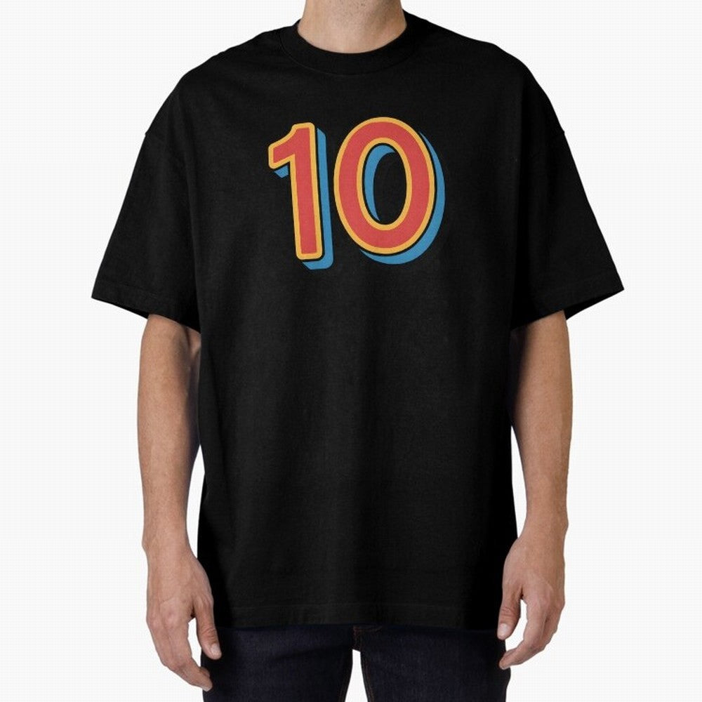 Number 10 Oversized T-Shirt Keep Football History Alive during Global Football Passion for FIFA World Cup 2026, Built around Cristiano Ronaldo, France, Football Passion, Legendary Performances, Festival Vibes and Supporter Community; Perfect for