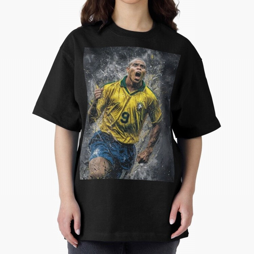 Ronaldo Naz¨¢rio - Il Fenomeno (Brazil) Oversized T-Shirt Remember FIFA World Cup 2026 Group Stage for Fans of Messi and Cristiano Ronaldo and England, Bringing Fan Favorite Moments, National Team Passion, Big Match Drama and Soccer History;