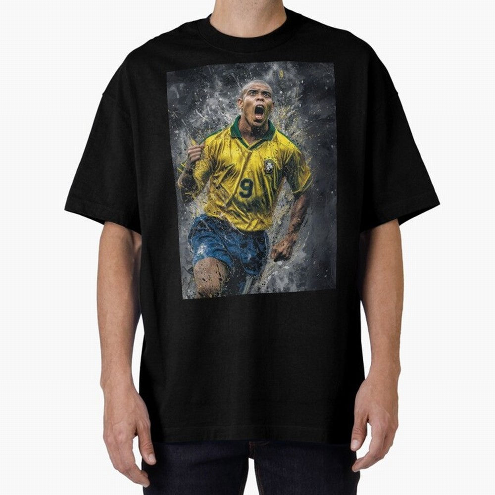 Ronaldo Naz¨¢rio - Il Fenomeno (Brazil) Oversized T-Shirt Remember FIFA World Cup 2026 Group Stage for Fans of Messi and Cristiano Ronaldo and England, Bringing Fan Favorite Moments, National Team Passion, Big Match Drama and Soccer History;