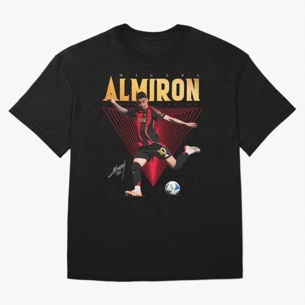 Miguel Almiron Atlanta United FC Oversized T-Shirt Follow the Final Road of FIFA World Cup 2026 USA Canada Mexico Highlighting Mbappe and Neymar, England Energy, Goal Celebration Energy, Supporter Heritage, Football Icons and Worldwide Tournament