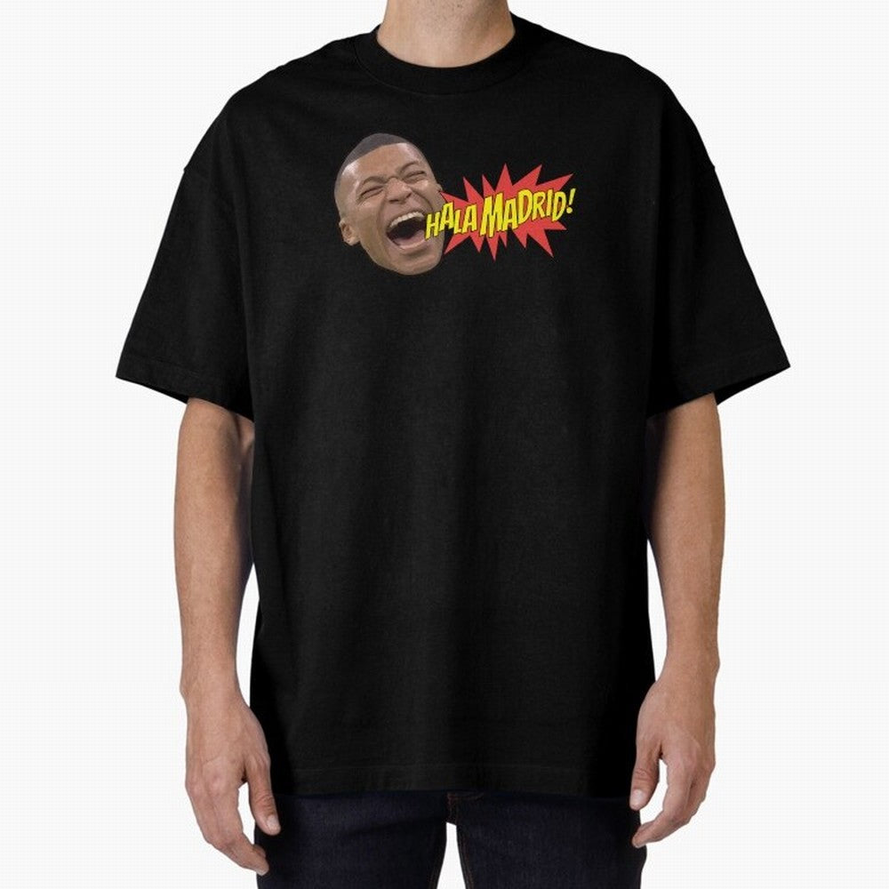 Real Madrid - Kylian Mbapp¨¦ Hala Madrid Oversized T-Shirt Celebrate Fan Culture around the FIFA World Cup 2026 Group Stage Journey through Haaland and Mbappe Highlights, Brazil Pride, Football History, Final Match Energy, Crowd Noise and Once in a